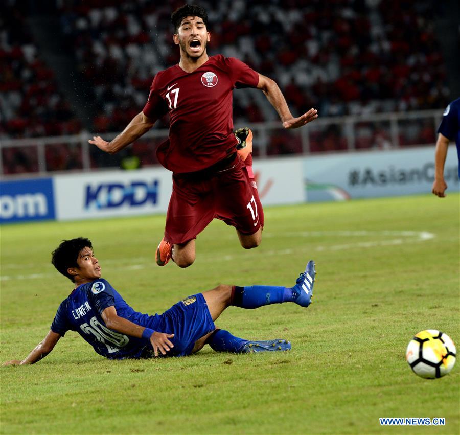 (SP)INDONESIA-JAKARTA-SOCCER-AFC U19-CHAMPIONSHIP 2018-QUARTER FINAL-QATAR VS THAILAND