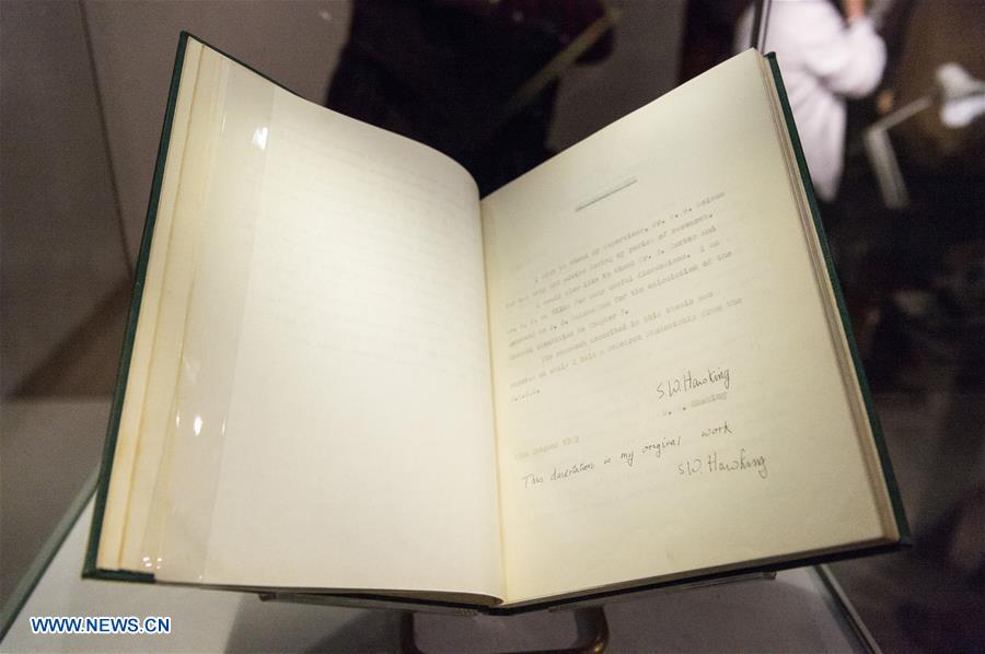 BRITAIN-LONDON-STEPHEN HAWKING-ITEMS-AUCTION