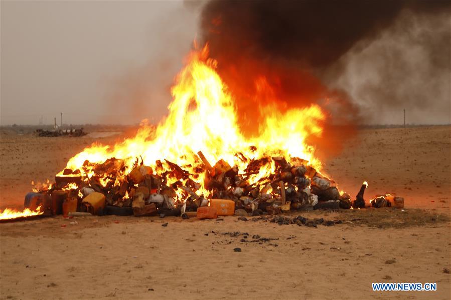 AFGHANISTAN-JAWZJAN-DRUG SEIZED-BURN