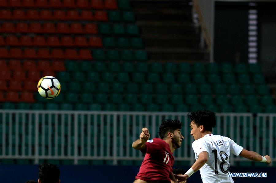 (SP)INDONESIA-BOGOR-FOOTBALL-AFC U19 CHAMPIONSHIP-SEMI FINAL-QATAR VS SOUTH KOREA