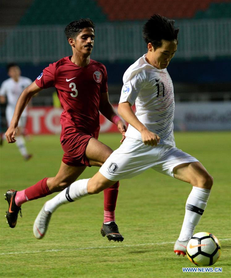 (SP)INDONESIA-BOGOR-FOOTBALL-AFC U19 CHAMPIONSHIP-SEMI FINAL-QATAR VS SOUTH KOREA