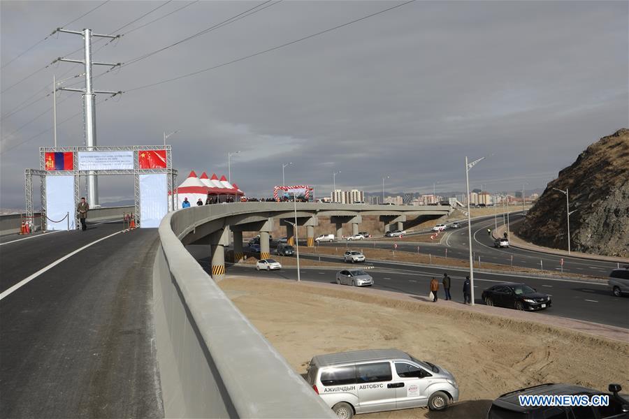MONGOLIA-ULAN BATOR-OVERPASS-OPENING CEREMONY