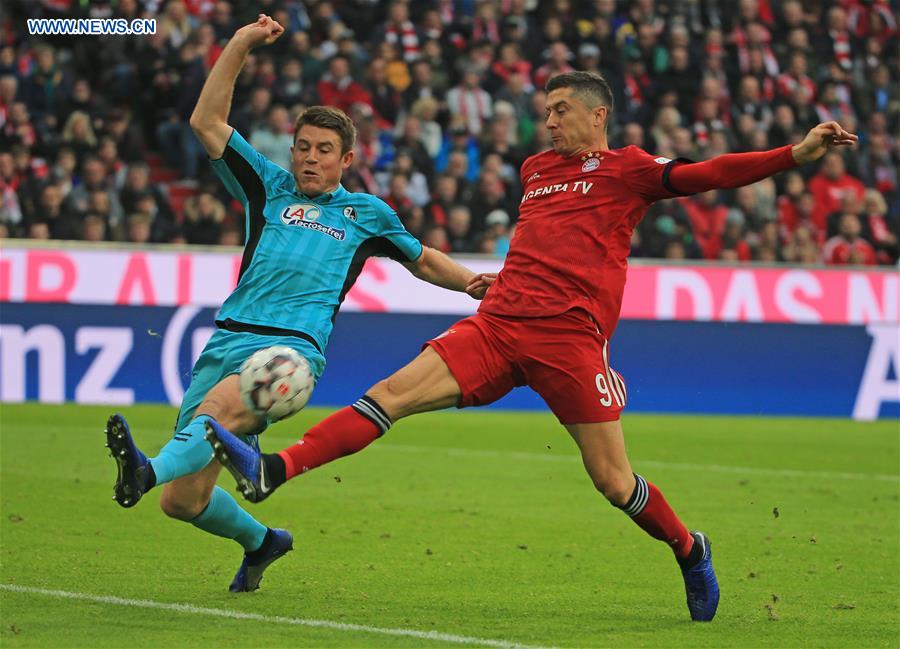 (SP)GERMANY-MUNICH-SOCCER-BUNDESLIGA-BAYERN MUNICH VS FREIBURG
