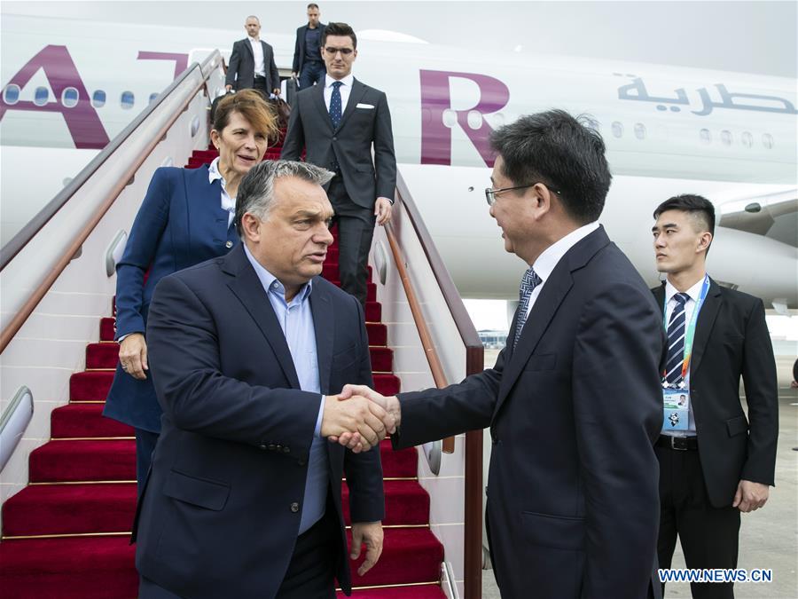 (IMPORT EXPO)CHINA-SHANGHAI-CIIE-HUNGARIAN PM-ARRIVAL (CN)