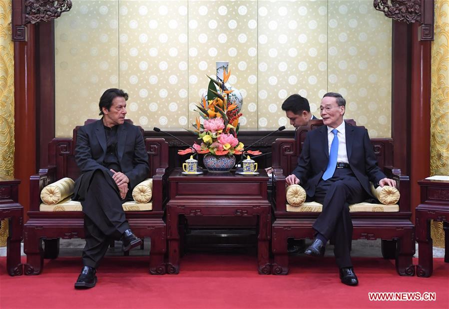 CHINA-BEIJING-WANG QISHAN-PAKISTANI PM-MEETING (CN)