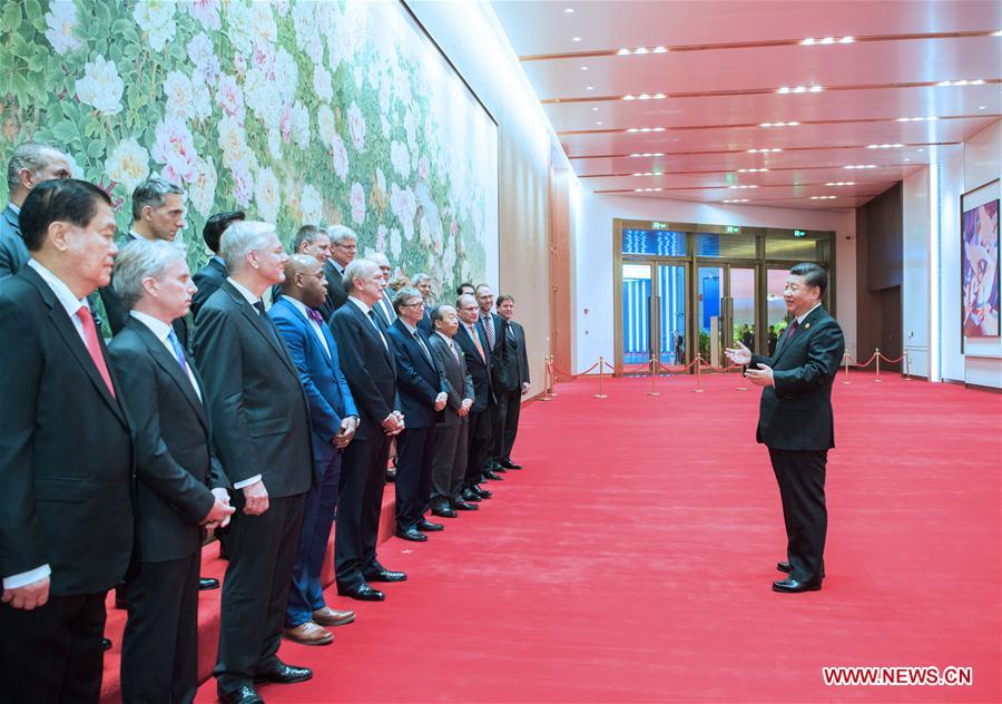 (IMPORT EXPO)CHINA-SHANGHAI-XI JINPING-FOREIGN ENTREPRENEURS-MEETING (CN)