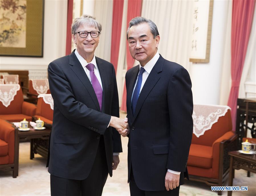 CHINA-BEIJING-WANG YI-BILL GATES-MEETING (CN)