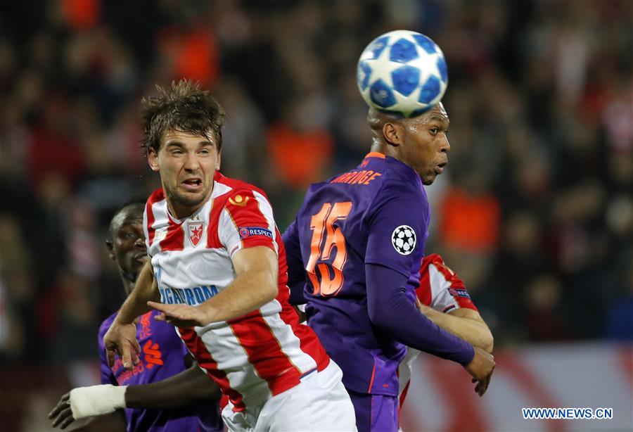 UEFA Champions League group C match: Crvena Zvezda beats Liverpool 2-0 -  Xinhua