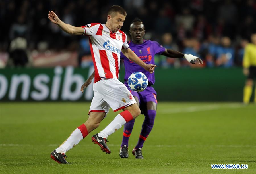 UEFA Champions League group C match: Crvena Zvezda beats Liverpool 2-0 -  Xinhua