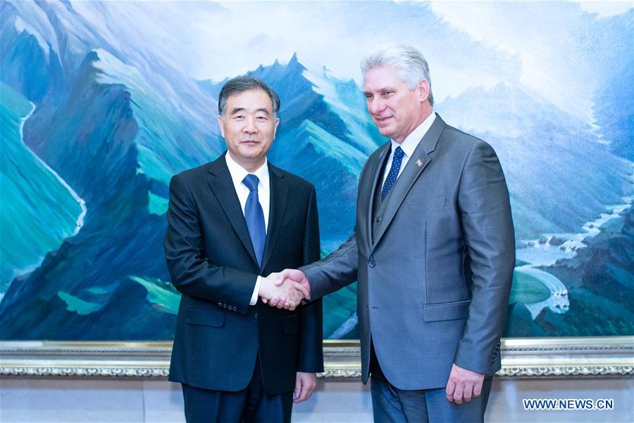 CHINA-BEIJING-WANG YANG-CUBAN PRESIDENT-MEETING (CN)