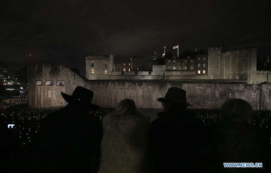 BRITAIN-LONDON-INSTALLATION-WWI-100TH ANNIVERSARY
