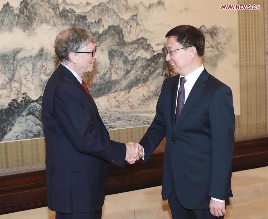 CHINA-BEIJING-HAN ZHENG-BILL GATES-MEETING (CN)