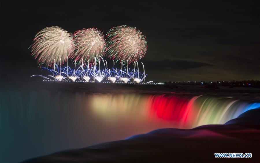CANADA-NIAGARA FALLS-THE CASCADES OF FIRE-FIREWORKS COMPETITION