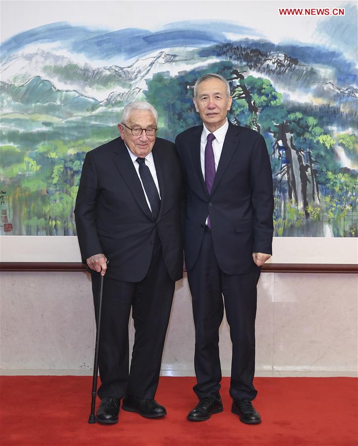 CHINA-BEIJING-LIU HE-HENRY KISSINGER-MEETING (CN)