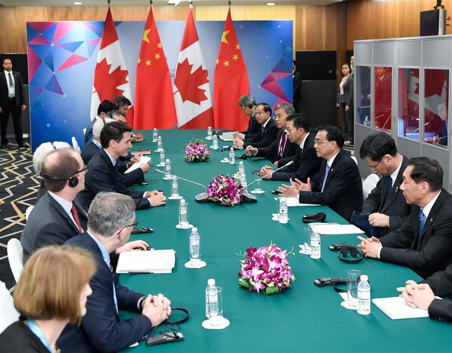 SINGAPORE-LI KEQIANG-JUSTIN TRUDEAU-DIALOGUE (CN)