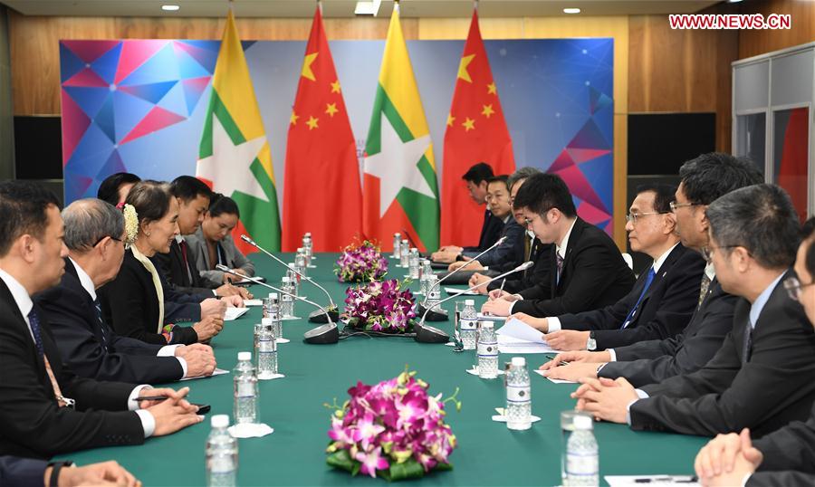 SINGAPORE-LI KEQIANG-AUNG SAN SUU KYI-MEETING