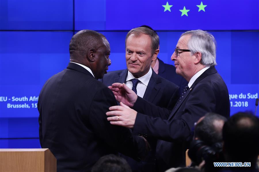 BELGIUM-EU-SOUTH AFRICA-SUMMIT-PRESS CONFERENCE