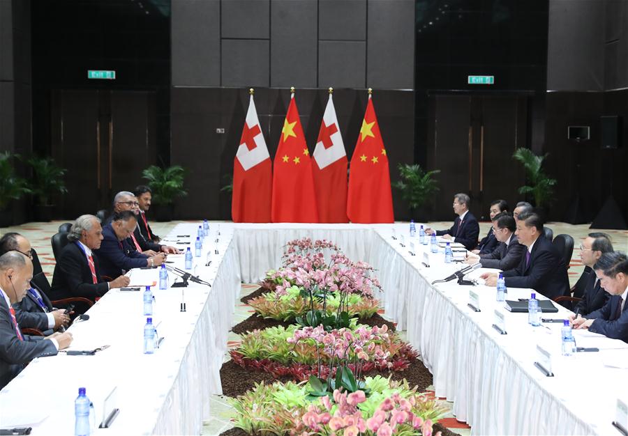 PAPUA NEW GUINEA-CHINA-XI JINPING-LEADERS OF PACIFIC ISLAND NATIONS-MEETING 