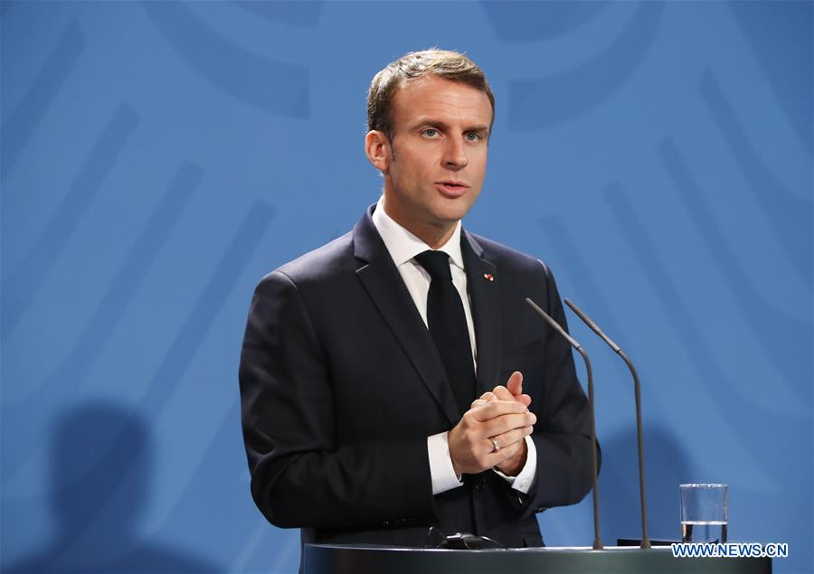 GERMANY-BERLIN-FRANCE-PRESIDENT-MACRON-VISIT