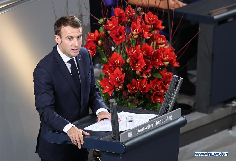 GERMANY-BERLIN-FRANCE-MACRON-VISIT