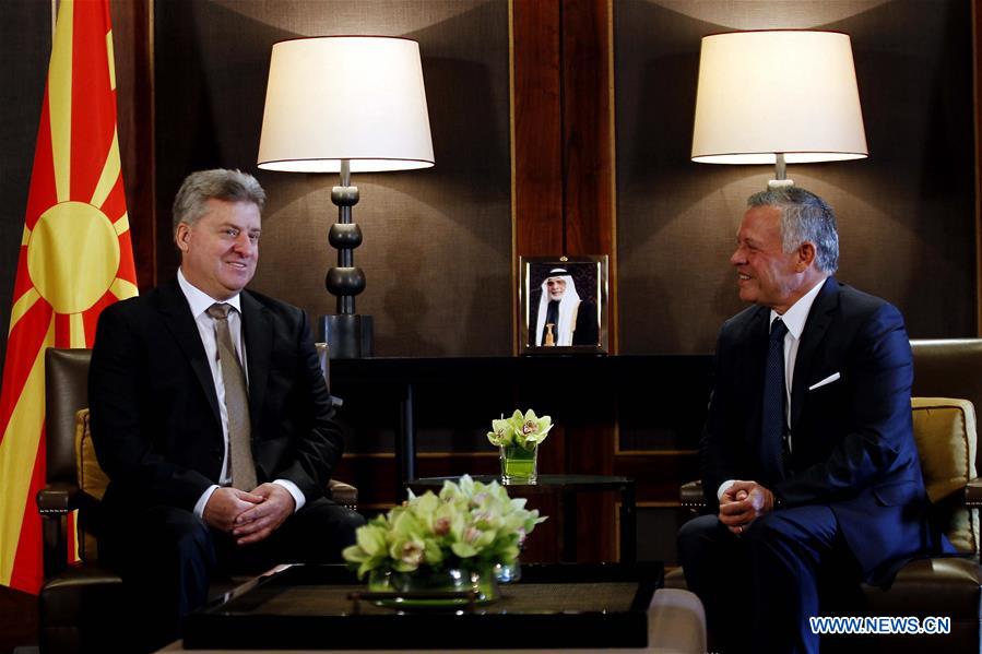 nær ved fly tyngdekraft Jordan's King Abdullah II meets Macedonia's president at Royal Palace in  Amman, Jordan - Xinhua | English.news.cn
