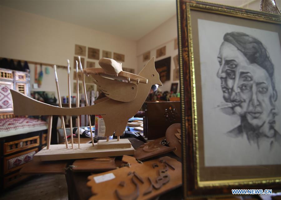 MIDEAST-GAZA-ART-WORK