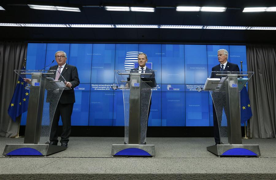 BELGIUM-BRUSSELS-EU-BREXIT-PRESS CONFERENCE