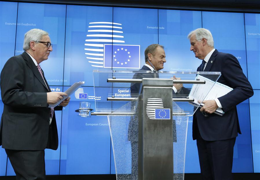 BELGIUM-BRUSSELS-EU-BREXIT-PRESS CONFERENCE