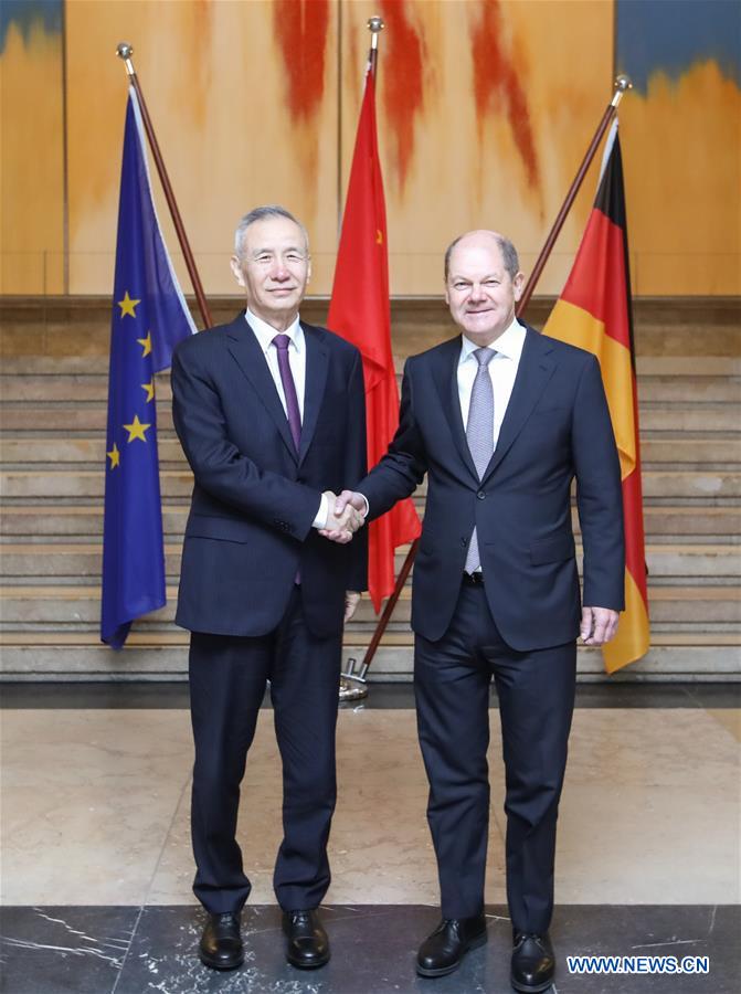 GERMANY-BERLIN-CHINA-LIU HE-VISIT