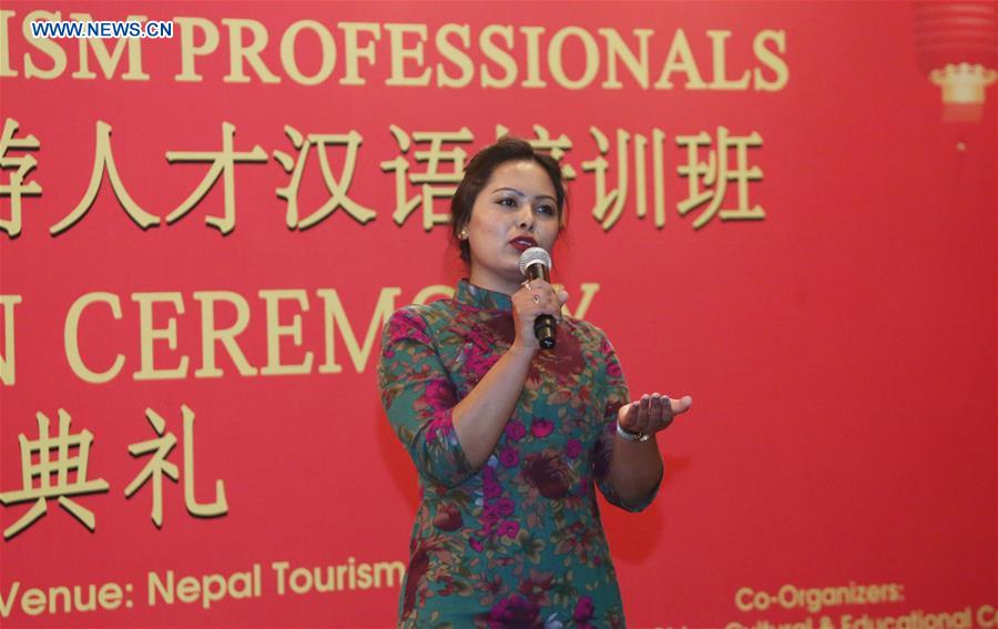 NEPAL-KATHMANDU-CHINESE LANGUAGE TRAINING-TOURISM PROFESSIONALS-GRADUATION CEREMONY