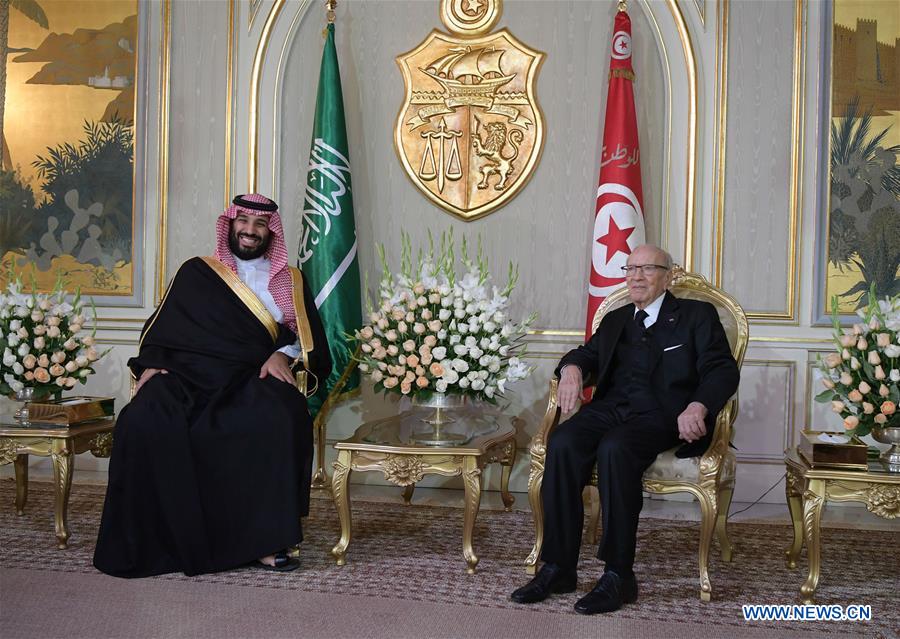 TUNISIA-TUNIS-PRESIDENT-SAUDI ARABIA-CROWN PRINCE-MEETING