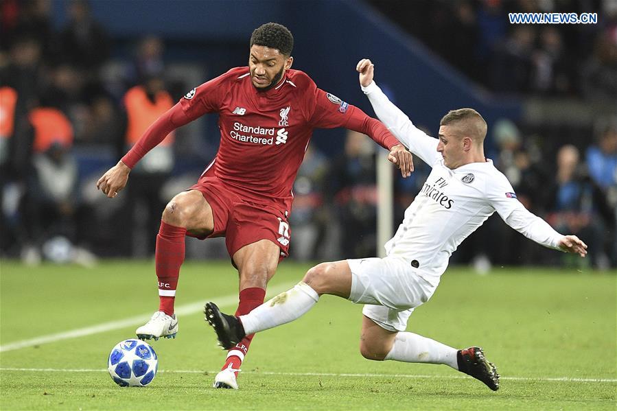(SP)FRANCE-PARIS-FOOTBALL-UEFA CHAMPIONS LEAGUE-PARIS SAINT-GERMAIN VS LIVERPOOL