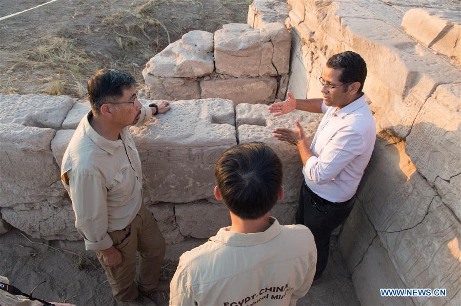 EGYPT-LUXOR-MONTU TEMPLE-CHINA-ARCHEOLOGY-EXCAVATION-JOINT MISSI0N