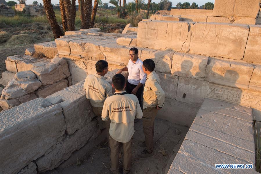 EGYPT-LUXOR-MONTU TEMPLE-CHINA-ARCHEOLOGY-EXCAVATION-JOINT MISSI0N