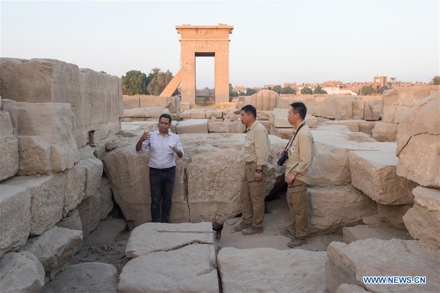 EGYPT-LUXOR-MONTU TEMPLE-CHINA-ARCHEOLOGY-EXCAVATION-JOINT MISSI0N