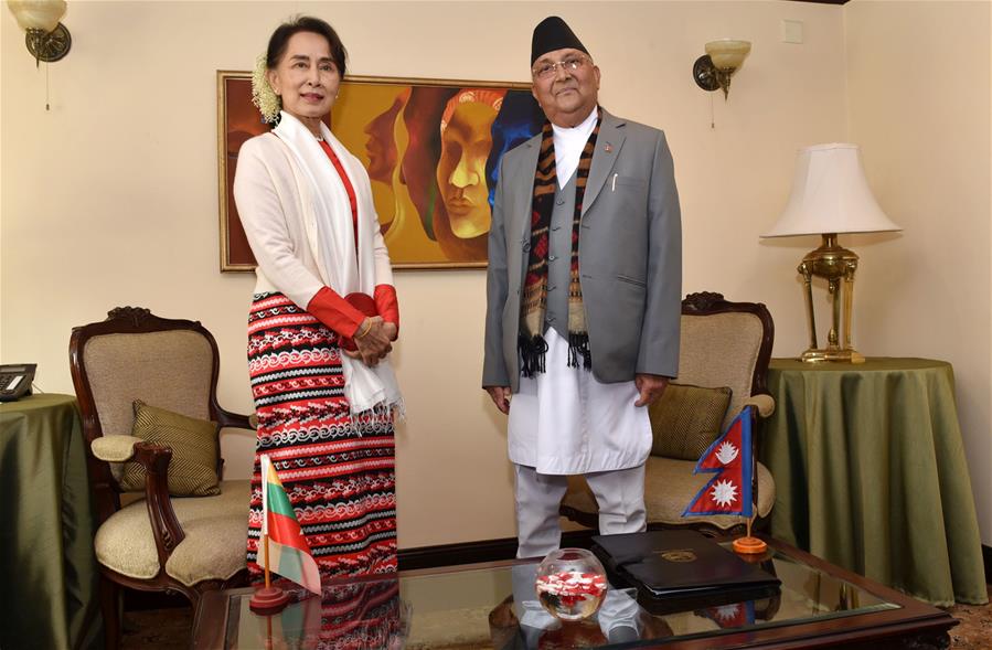 NEPAL-KATHMANDU-MYANMAR STATE COUNSELOR-TALKS