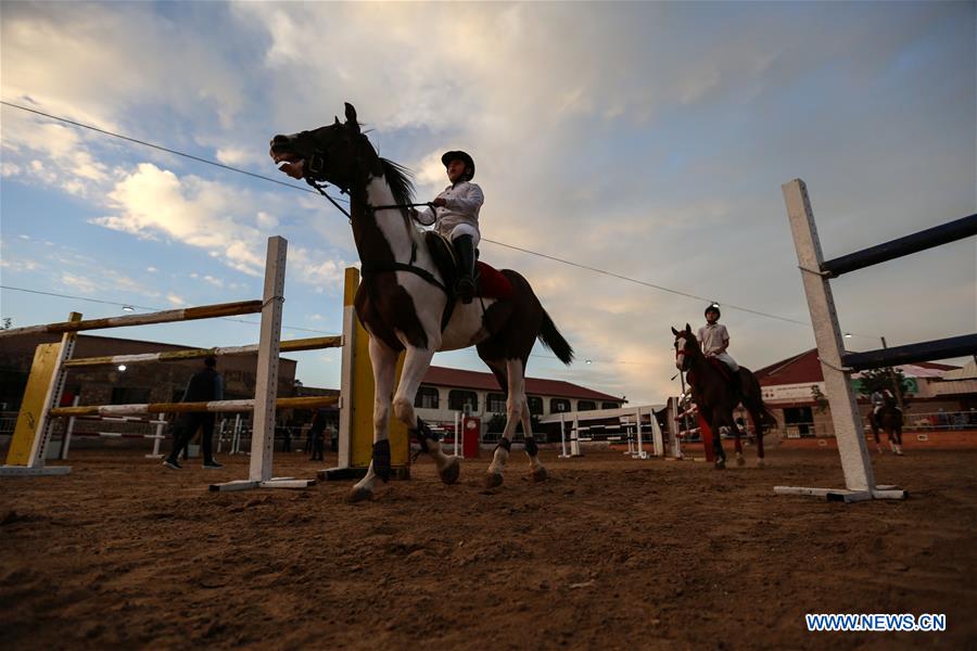 MIDEAST-GAZA-EQUESTRIAN-COMPETITION 