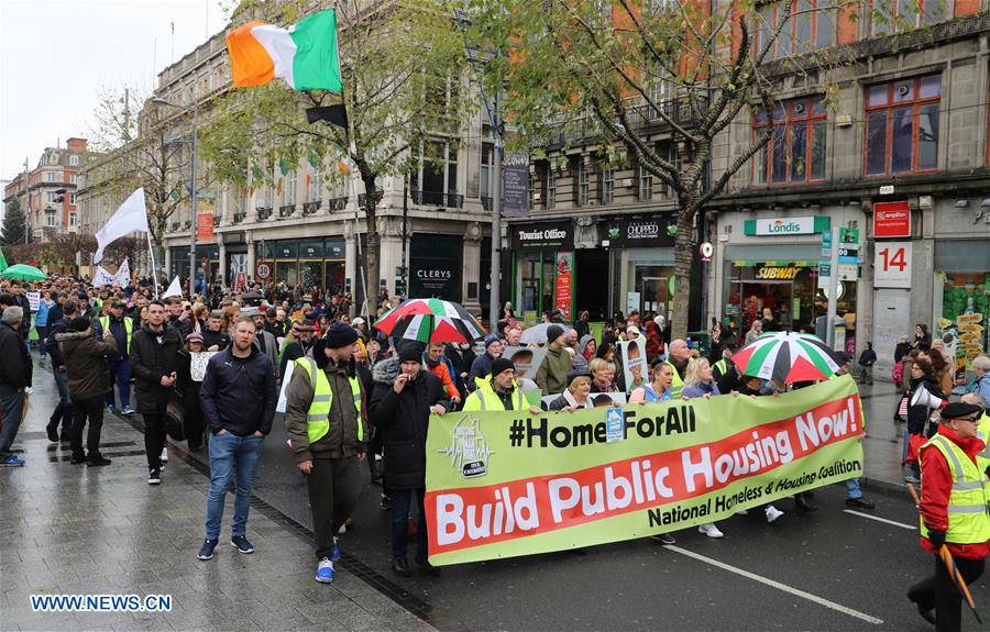 IRELAND-DUBLIN-HOUSING-DETERIORATION-PROTEST