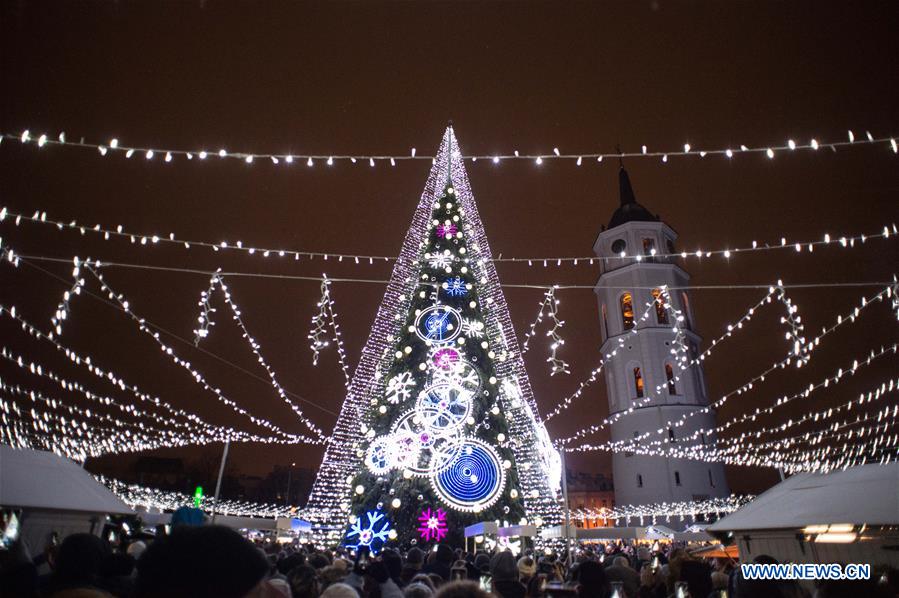 LITHUANIA-VILNIUS-CHRISTMAS TREE-LIGHTING