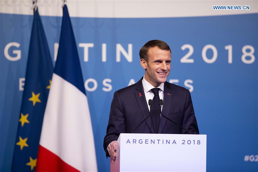 ARGENTINA-BUENOS AIRES-G20 SUMMIT-FRANCE-PRESIDENT-PRESS CONFERENCE