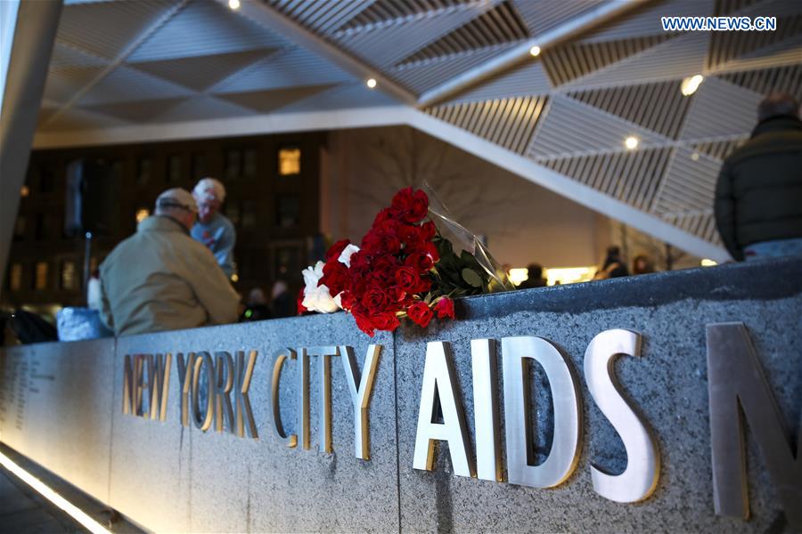 U.S.-NEW YORK-WORLD AIDS DAY-MEMORIAL