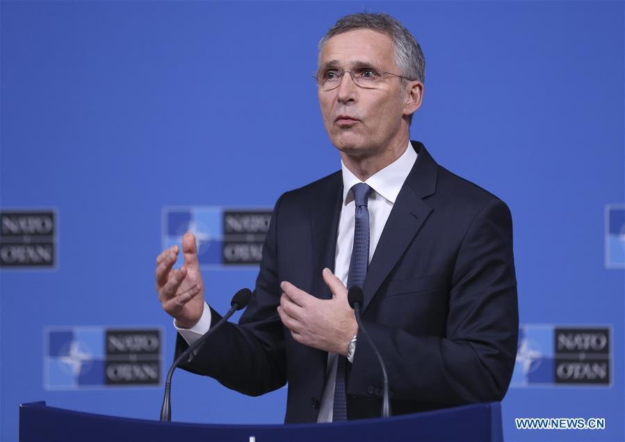 BELGIUM-BRUSSELS-NATO-FM-MEETING-STOLTENBERG-PRESS CONFERENCE
