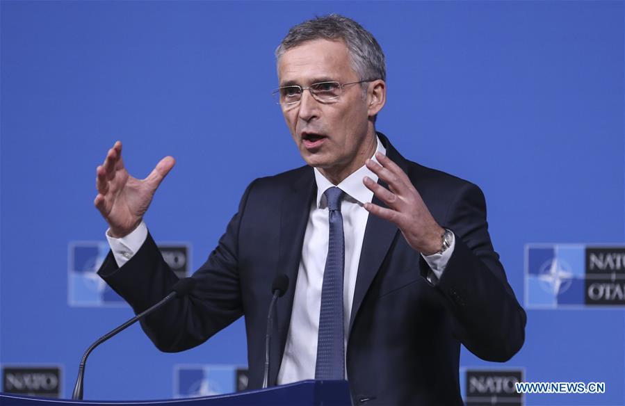 BELGIUM-BRUSSELS-NATO-FM-MEETING-STOLTENBERG-PRESS CONFERENCE