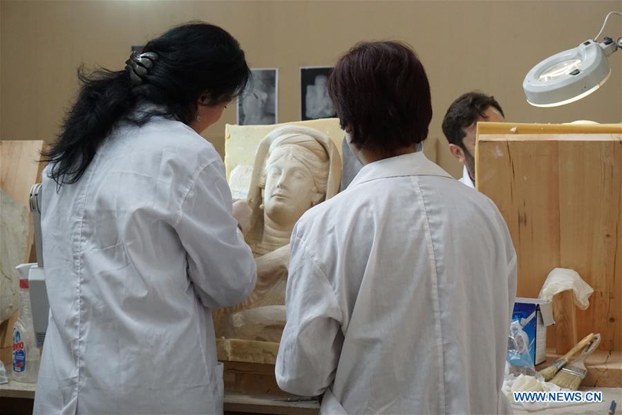 SYRIA-DAMASCUS-NATIONAL MUSEUM OF DAMASCUS-PALMYRA-ANTIQUES-RESTORATION