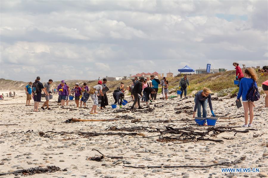 SOUTH AFRICA-CAPE TOWN-BEACH CLEANUP
