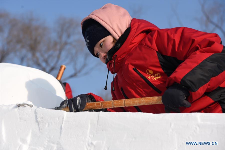 CHINA-HARBIN-SNOW SCULPTURE (CN)  