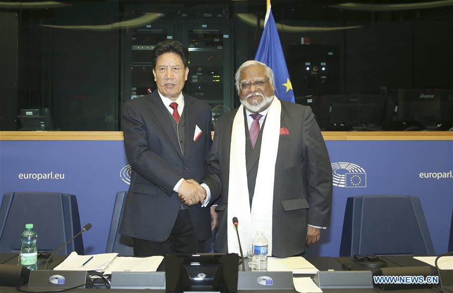 FRANCE-STRASBOURG-CHINA-NPC-TIBETAN DELEGATION-EUROPEAN PARLIAMENT-VISIT