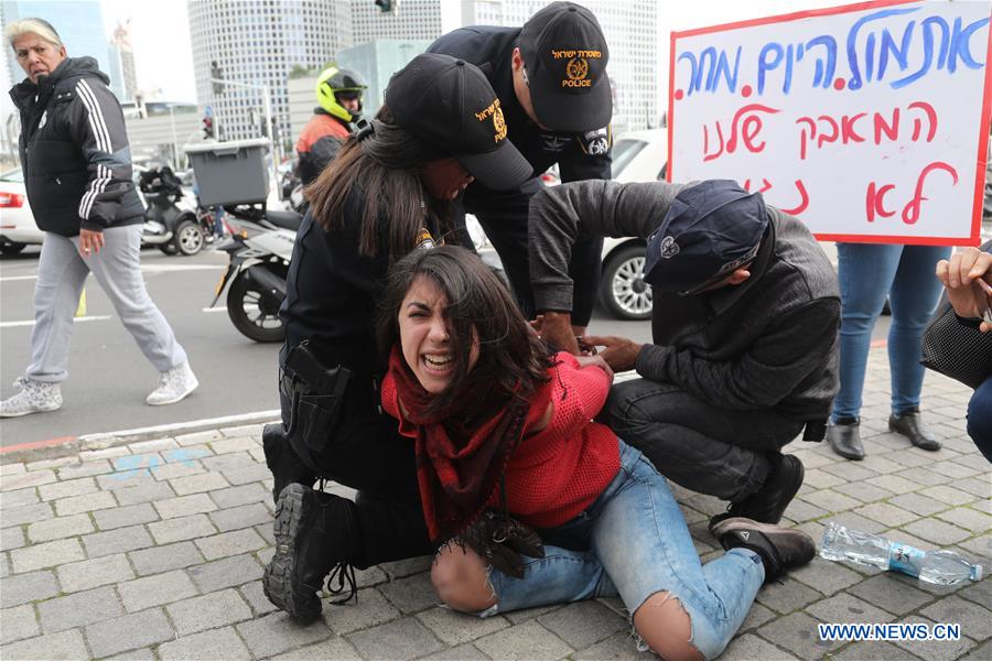 ISRAEL-TEL AVIV-WOMEN-PROTEST-VIOLENCE