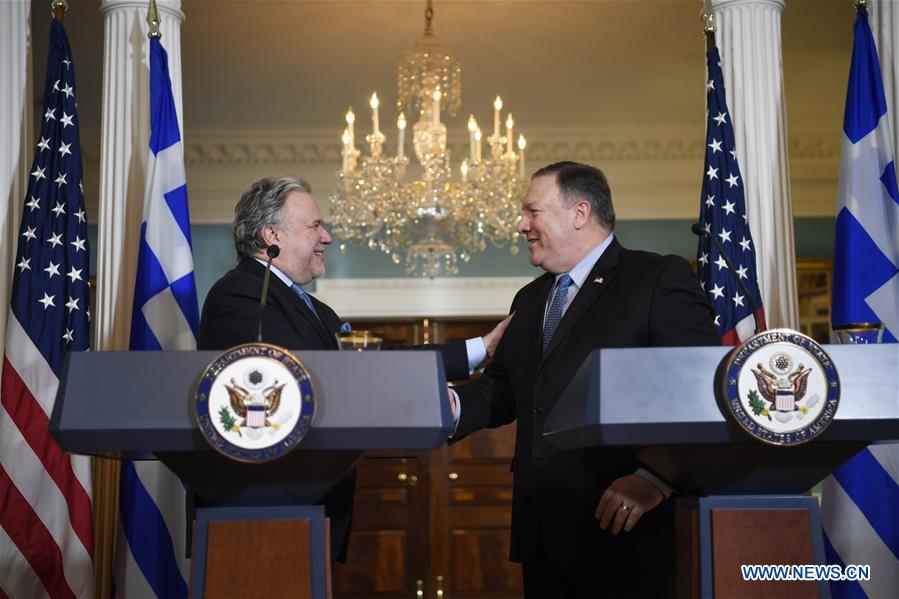 US-WASHINGTON-POMPEO-GREECE-PRESS CONFERENCE