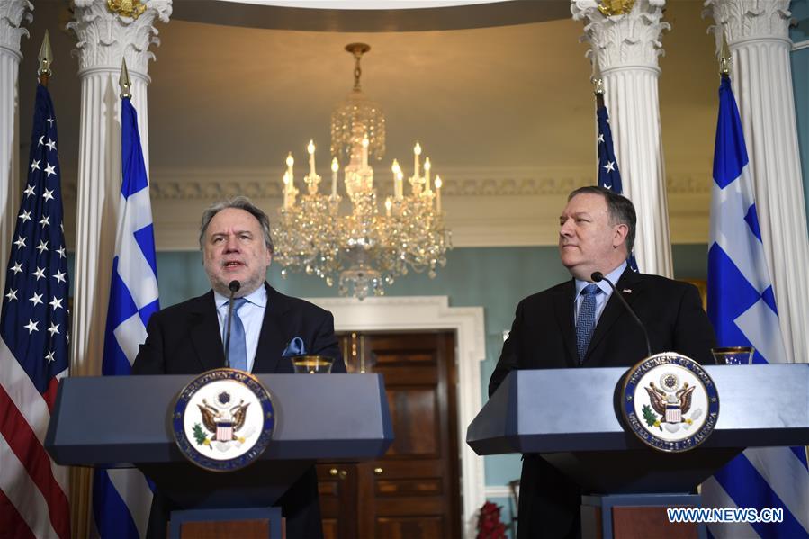 US-WASHINGTON-POMPEO-GREECE-PRESS CONFERENCE